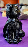 Black Witchy Cat Triple Moon Pentagram Crystal Sphere Holder 🔮🐈‍⬛🖤