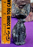 Yooperlite Crystal Black Cat Statue 🐈‍⬛