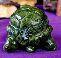 LG. Nephrite Jade Turtle Carving 💚 🐢💚