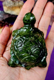 LG. Nephrite Jade Turtle Carving 💚 🐢💚