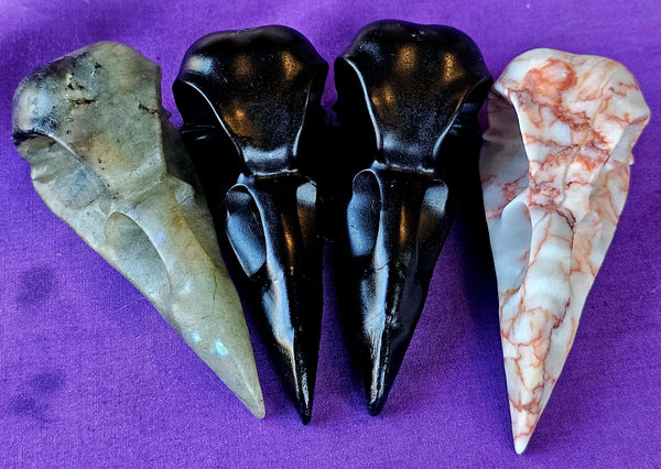 Assorted Crystal Raven Skull 💀🐦‍⬛✨