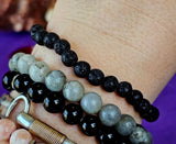 Lava Rock Crystal Bracelet 🖤📿🌋