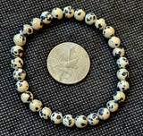 Dalmatian Jasper Crystal Bracelet 🖤📿🤍
