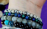 Dalmatian Jasper Crystal Bracelet 🖤📿🤍
