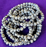 Dalmatian Jasper Crystal Bracelet 🖤📿🤍