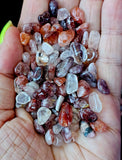 Red Hematoid Fire Quartz Crystal Chips ❤️💎🔥