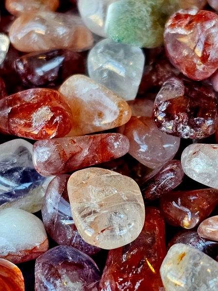 Red Hematoid Fire Quartz Crystal Chips ❤️💎🔥