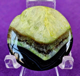 Drilled Dyed Green Orca Agate Cabochon 🖤💚🖤