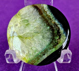 Drilled Dyed Green Orca Agate Cabochon 🖤💚🖤