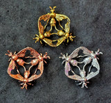 Assorted Metal Triple Bee Crystal Sphere Holder 🍯🔮🐝