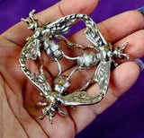 Assorted Metal Triple Bee Crystal Sphere Holder 🍯🔮🐝