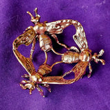 Assorted Metal Triple Bee Crystal Sphere Holder 🍯🔮🐝