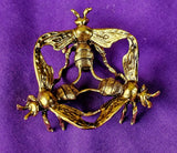 Assorted Metal Triple Bee Crystal Sphere Holder 🍯🔮🐝