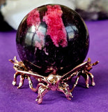 Assorted Metal Triple Bee Crystal Sphere Holder 🍯🔮🐝