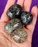 BLACK SKELETAL QUARTZ CRYSTAL TUMBLE 🤯🦴🩻💀☠️🏴‍☠️🖤