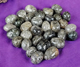 BLACK SKELETAL QUARTZ CRYSTAL TUMBLE 🤯🦴🩻💀☠️🏴‍☠️🖤