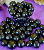 Black Skeletal Quartz Crystal Tumble 🕷️⚫☠️🦴💀🩻🖤🎩