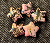 Mini Rhodonite Crystal Star Carving ✨💫🌠