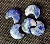 Mini Blue Spotted Jasper Crystal Crescent Moon Carving 🌙🌘🌛