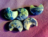 Mini Blue Spotted Jasper Crystal Crescent Moon Carving 🌙🌘🌛