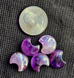 Mini Chevron Amethyst Crystal Crescent Moon Carving 🌙🌘🌛