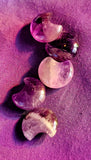 Mini Chevron Amethyst Crystal Crescent Moon Carving 🌙🌘🌛
