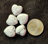 Mini Howlite Crystal Heart Carving 🤍💜🩵