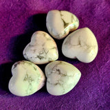 Mini Howlite Crystal Heart Carving 🤍💜🩵