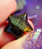 Mini Blue & Gold Tiger's Eye Crystal Star Carving ⭐✨🌟