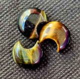 Mini Blue & Gold Tiger's Eye Crystal Crescent Moon Carving 🌙🌘🌛