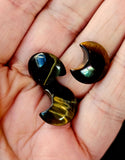 Mini Blue & Gold Tiger's Eye Crystal Crescent Moon Carving 🌙🌘🌛