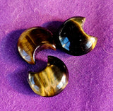 Mini Blue & Gold Tiger's Eye Crystal Crescent Moon Carving 🌙🌘🌛