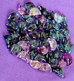 Rainbow Fluorite Crystal Mini Crescent Moon with Face 🌜😊