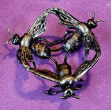 Assorted Metal Triple Bee Crystal Sphere Holder 🍯🔮🐝