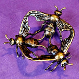 Assorted Metal Triple Bee Crystal Sphere Holder 🍯🔮🐝