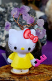 Hello Kitty Figurine w/ Amethyst Wire Wrapped Crystal Tree 😻✨🥹