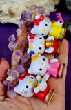 Hello Kitty Figurine w/ Amethyst Wire Wrapped Crystal Tree 😻✨🥹