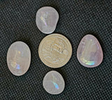 Aura Coated Rose Quartz Crystal Tumble 🌸🌷🌹🌈