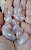 Aura Coated Rose Quartz Crystal Tumble 🌸🌷🌹🌈