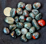 Bloodstone Crystal Tumble 🩶🩸🖤