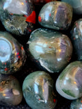 Bloodstone Crystal Tumble 🩶🩸🖤