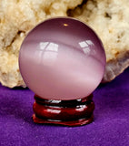 SM. Pink Cat Eye Crystal Sphere 👁️✨😻🔮🐈🩷