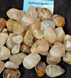 Rutilated Quartz Crystal Tumble ✨♥️💛🤍✨