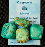 LG. Chrysocolla Crystal Tumble ✨🩵🤍✨