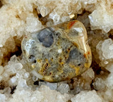 Crazy Lace Agate Crystal Tumble 💛😵‍💫🤪✨🩶