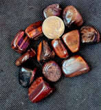 Red Tigers Eye Crystal Tumble♥️👁️🐯🐅🍒