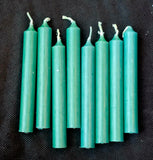 SM. Forest Green Taper Candle 💚✨🕯️🔥🍏