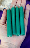 SM. Forest Green Taper Candle 💚✨🕯️🔥🍏