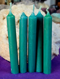 SM. Forest Green Taper Candle 💚✨🕯️🔥🍏