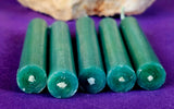 SM. Forest Green Taper Candle 💚✨🕯️🔥🍏